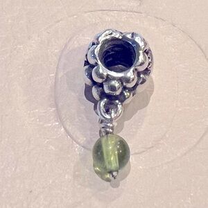 Pandora Authentic Grape Charm w/Peridot Dangle